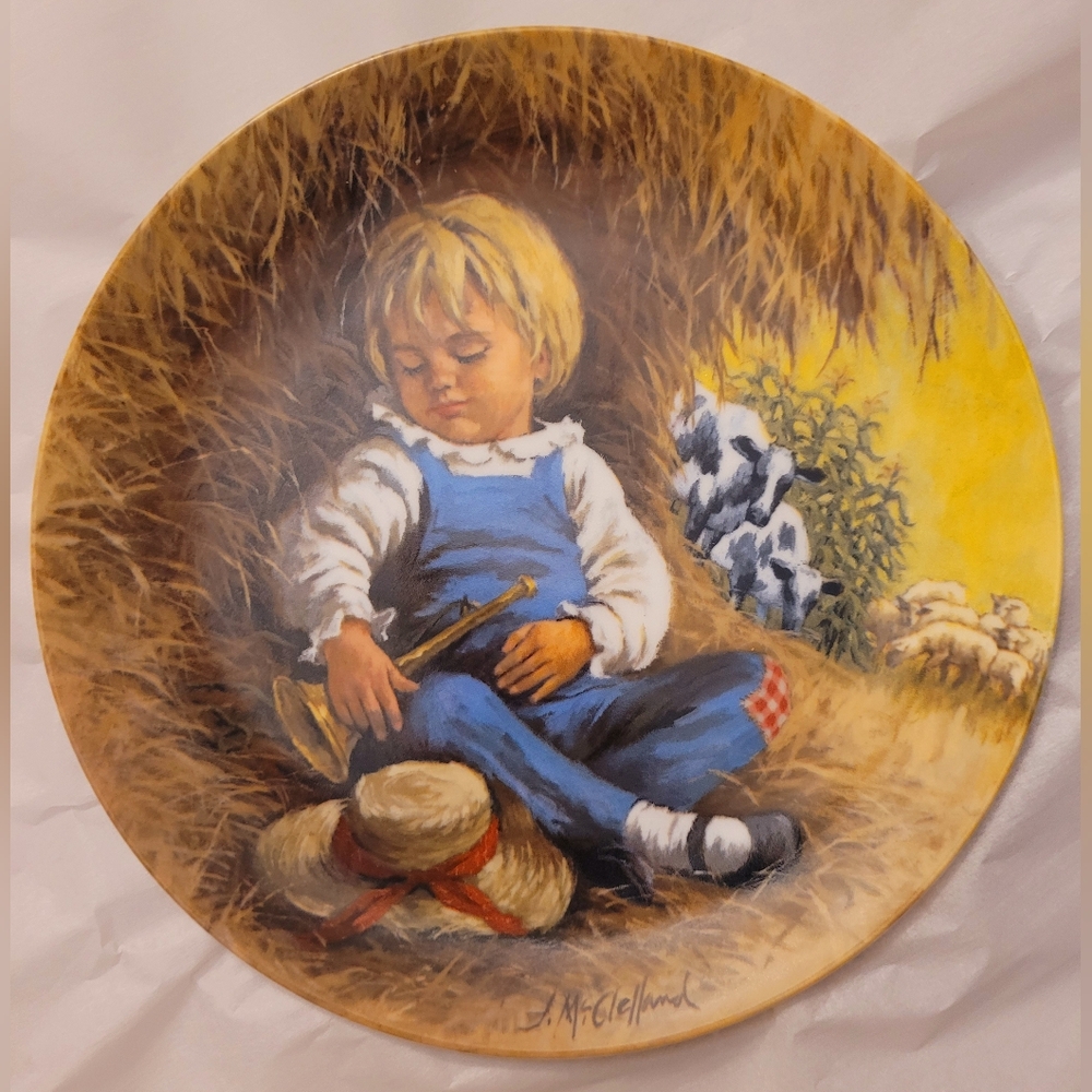 Little Boy Blue - Limited Edition Plate. Morher Goose Series By John McCelland.